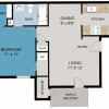 Floor plan: 1 Bedroom 1 Bathroom