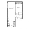 Floor plan: Open 1 Bedroom B