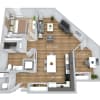 Floor plan: Granite - One Bedroom Den