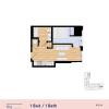 Floor plan: 1x1 A