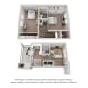 Floor plan: 2 Bed, 1.5 Bath
