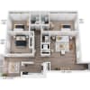 Floor plan: 3 bed 2 bath Renovated - Brannigan