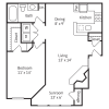Floor plan: 1x1 Marigold