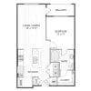 Floor plan: 1 Bedroom 11E