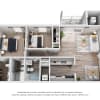 Floor plan: 2 Bedroom, 2 Bathroom Classic