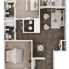 Floor plan: Two Bedroom B1