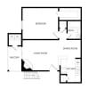 Floor plan: 1 bedroom flat