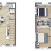 Floor plan: 2x2.5 1084 Middle