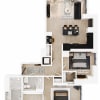 Floor plan: 2 Bed/2 Bath-PH-B1