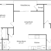 Floor plan: 2 BR / 2BA - 2/2/MKT