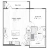 Floor plan: 1 Bedroom 11G