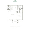 Floor plan: One Bedroom 669