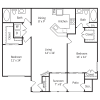 Floor plan: 2x2 Buarry