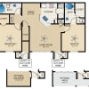 Floor plan: 2 Bed, 2 Bath C