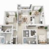 Floor plan: Two Bedroom B2D