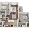 Floor plan: B1 Renovated