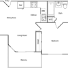 Floor plan: 1 Bedroom S