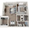 Floor plan: 1 Bed 1 Bath