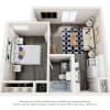 Floor plan: Alma Soco - Studio - Premium
