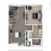 Floor plan: A02.1 - 1 bed/1 bath
