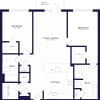 Floor plan: 2 Bed/2 Bath-B2