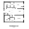 Floor plan: 2 Bedroom Center