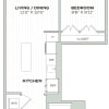 Floor plan: 1 Bed/1 Bath - Alula - A01