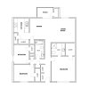 Floor plan: 3x2 1196 sqft - Upgraded