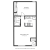 Floor plan: 1 Bedroom / 1 Bath