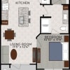Floor plan: 1x1