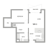 Floor plan: 1br-g