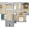 Floor plan: 2 Bedroom 1 Bathroom