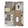 Floor plan: 1BR/1BA - Mica