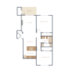 Floor plan: Chestnut | 2 Bed 1 Bath | Renovated