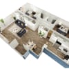 Floor plan: 2 Bedroom