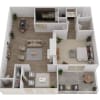 Floor plan: 1BRE - 1 Bedroom - Elite