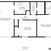 Floor plan: 2/1 Renovated W/D