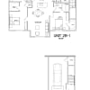 Floor plan: 2 Bedroom (2B - 1)