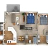 Floor plan: 2 Bedroom 2 Bath
