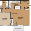 Floor plan: 1B1B-G