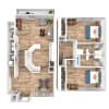 Floor plan: 2 Bedroom 2.5 Bathroom Townhome
