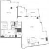 Floor plan: One Bedroom One and a Half Bath w/Den (1200 SF)