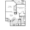 Floor plan: 1 Bed 1 Bath