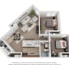 Floor plan: Two Bedroom One Bath