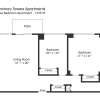Floor plan: 3BR 2BA (1295sf)