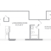 Floor plan: 1BR/1BA