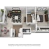 Floor plan: 1x1