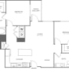 Floor plan: Two Bedroom Two Bath (1,163 SF)