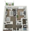 Floor plan: Ravenwood 1 Bed 1 Bath S