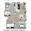 Floor plan: Two Bedroom Two Bath - Chelsea Place
